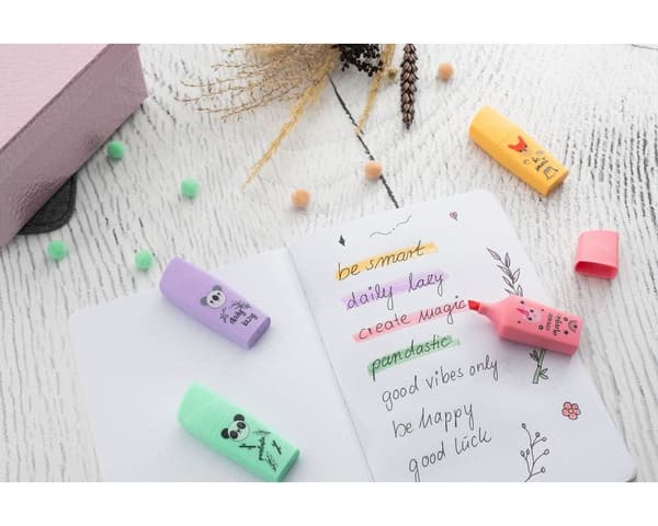 Mini Animal Highlighters, 4 Colors