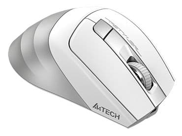 A4Tech Fstyler FB35CS, Høyre hendt, Optisk, RF trådløs + Bluetooth, 2000 DPI, Grå, Hvit