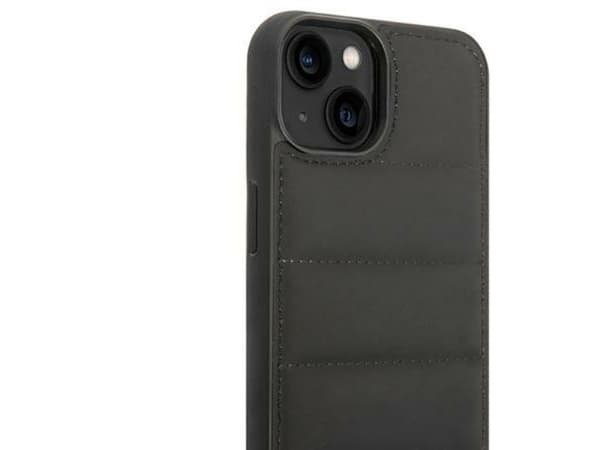 Karl Lagerfeld Puffy avlangt logo-deksel for iPhone 14 Plus - Sort