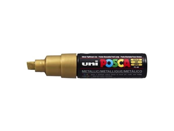 Färgpenna Uni Posca PC-8K guld 8mm - (6 st.)