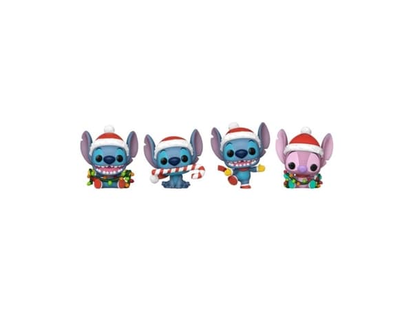Funko Pop Keychain 4-Pack Stitch HLDY Tree box