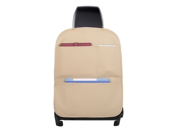 Hurtel bilorganizer för bilsäte / skydd i beige