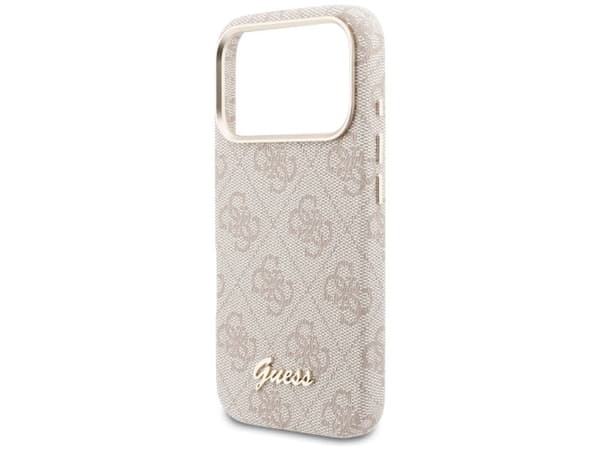 Guess 4G Script MagSafe-suojus iPhone 17 Pro Max - vaaleanpunainen - vaaleanpunainen