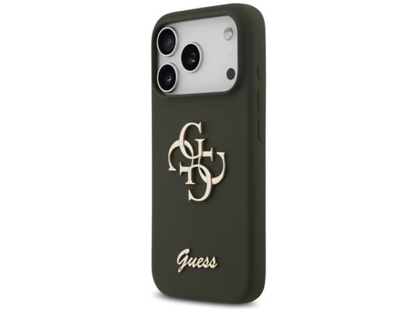 Guess Silicone Big 4G Script-skal för iPhone 17 Pro - grön