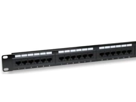 Cat5e Patch Panel 24-Port, UTP, 1U, Black