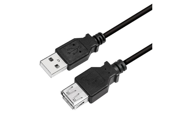 LogiLink CU0012B, 5 m, USB A, USB A, USB 2.0, 0,48 Gbit/s, Sort