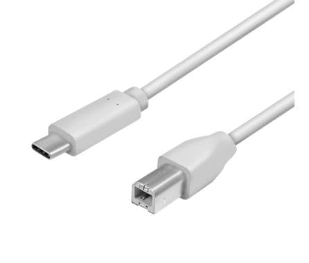 LogiLink CU0160, 1 m, USB C, USB B, USB 2.0, 480 Mbit/s, Vit