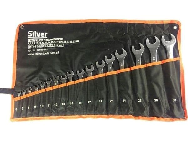 SILVER FLAT ANGLAT ANGLE WRENCH 17 kpl /Silver