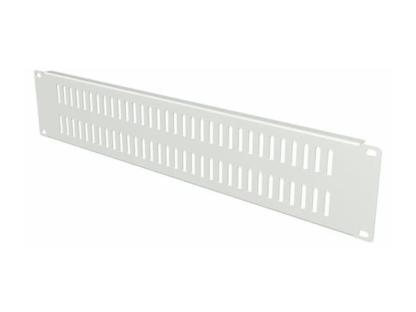 Lanview by Logon - Rackblankingspanel - screw type, vented - RAL7035, hvit - 2U - 19"