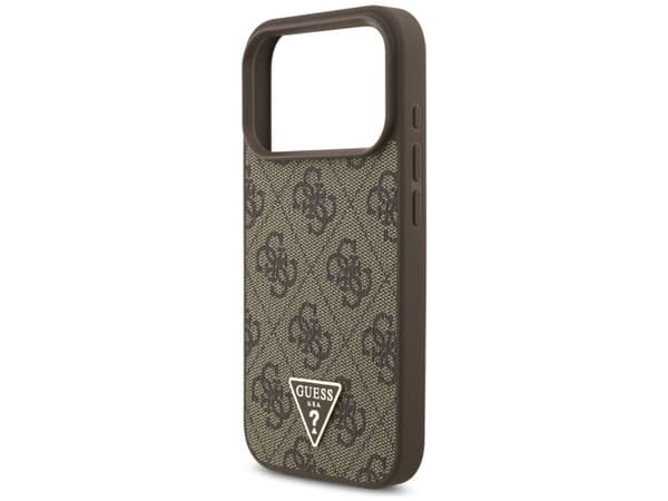 Guess 4G Strap Triangle Logo MagSafe case for iPhone 17 Pro - brown
