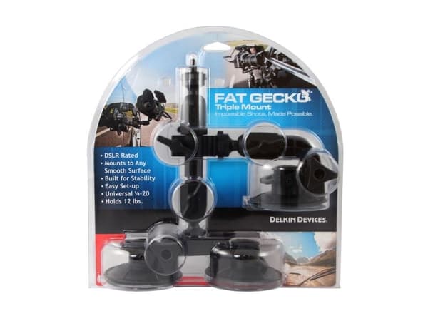 Delkin Fat Gecko Triple Mount - Støttesystem - sugemontering - overflatemonterbar