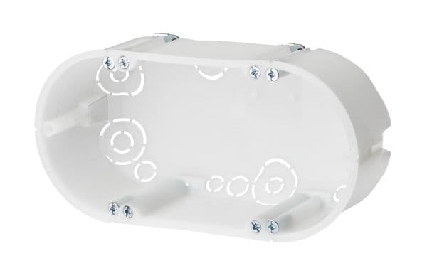 Frontlåda 2 moduler Ø68,47 mm djup, halogenfri, vit, E118HF