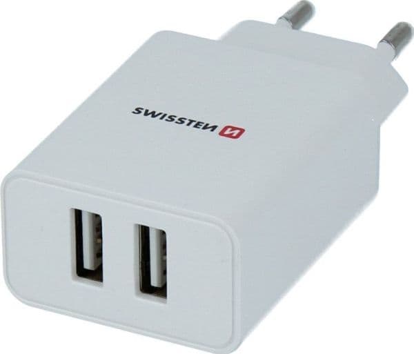 Swissten laddare 2x USB-A 2.1 A (22034000)