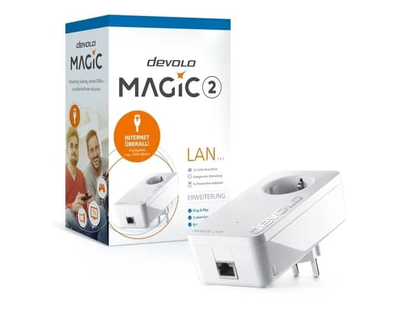 devolo Magic 2 LAN - Brygga 1GbE, HomeGrid - vägginsticksbar