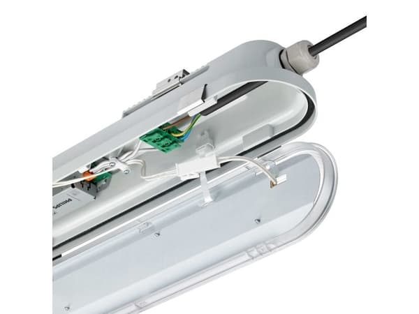 Philips CoreLine, 1 ampuller, LED, 4000 K, 3400 lm, IP65, Hvit