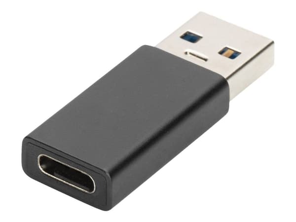 DIGITUS - USB-adapter - USB-C (hunn) til USB (hann) - USB 3.0 - 3 A - svart