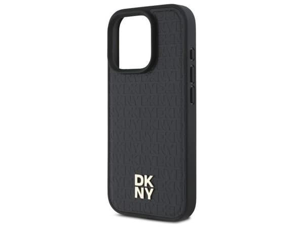 DKNY DKHMP16LPSHRPSK Apple iPhone 16 Pro 6,3" svart mobilskal med Repeat Pattern Stack Logo MagSafe