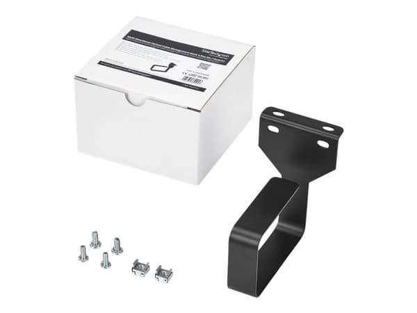StarTech.com 2.4 x 3.9in Vertical Cable Management D Ring - 1.5U Metal D-Ring Hooks - Wire Organizer for 2 or 4-Post Network/Server Racks (CMHOOKMW...