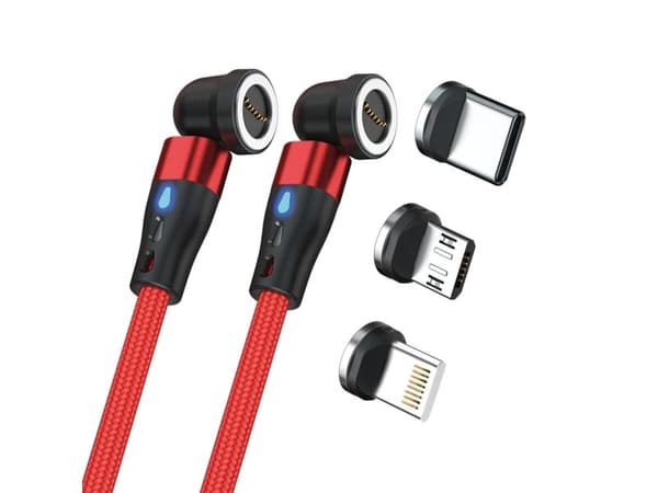 RealPower MagneticCharge2, 1 m, Rød