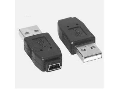 DeLOCK Gender Changer, mini USB-B 5-pin, USB-A, Musta