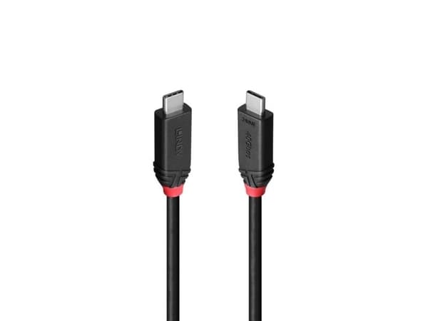 Lindy 0.5m USB4 240W Type C Cable 40Gbps Black Line (37000)