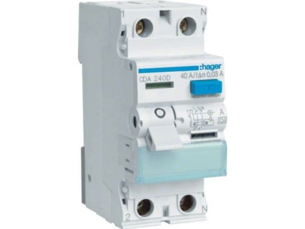 Hager CDA240D, Grå, Hvid, -25 - 40 °C, -55 - 70 °C