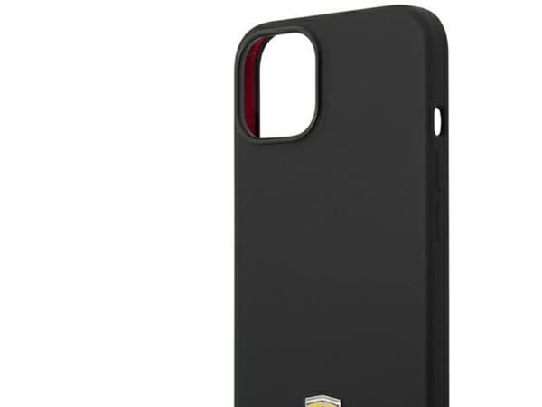 Ferrari FEHCP14MSIBBK iPhone 14 Plus 6,7" sort/sort hardcase i silikon med metall-logo