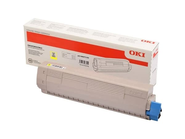 OKI - Gul - original - tonerpatron - för C823dn, 823n