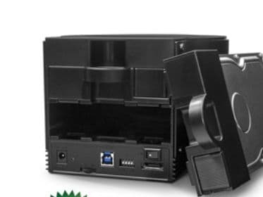 FANTEC SQ-X2RU3e - Harddiskarray - 2 brønner (SATA-600) - HDD 0 - SATA 3Gb/s, USB 3.0 (ekstern)