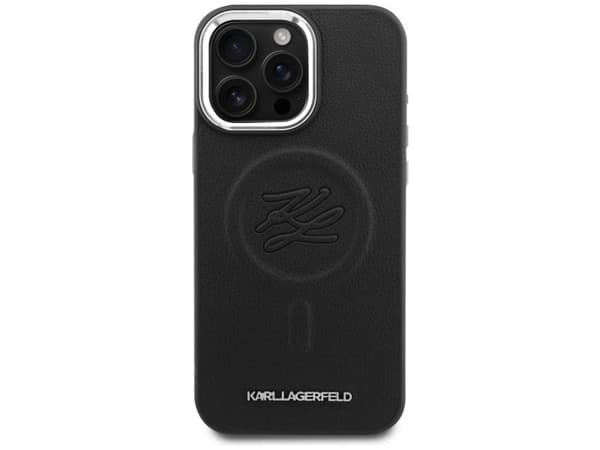 Karl Lagerfeld Embossed Ring Initials MagSafe Case for Samsung Galaxy S26 - Black