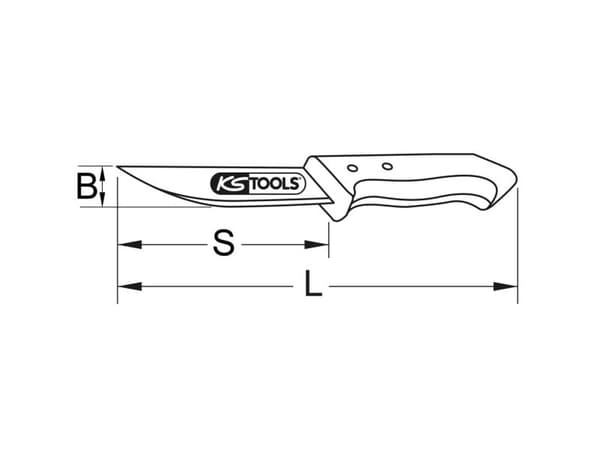 KS TOOLS kniv i rustfritt stål, 250 mm (964.3002)
