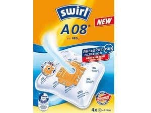 Swirl A 08, Dammpåse, Vit, 4 styck