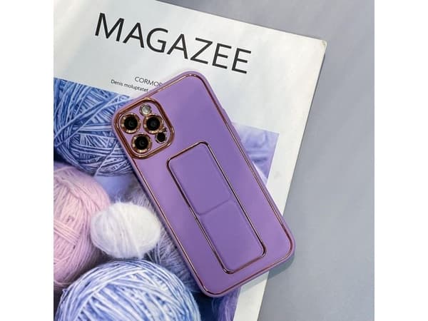 Nytt Kickstand-deksel til iPhone 13 Pro med stativ, lilla