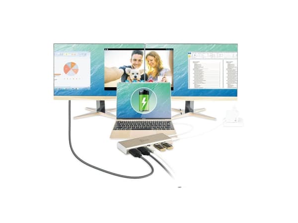 j5create JCD381-N - Dockningsstation - USB-C - 2 x HDMI - 1GbE