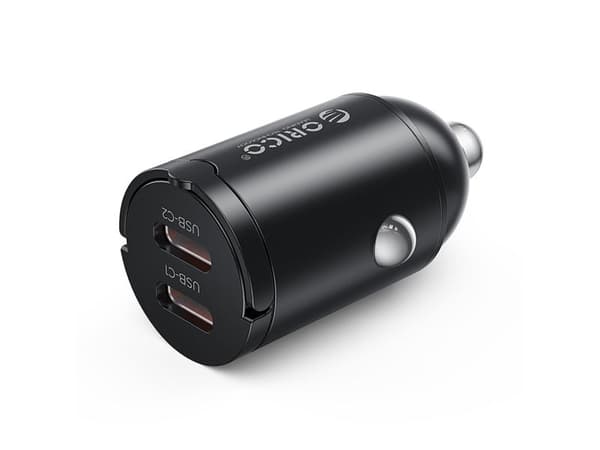 Orico MiniRing 30W bil-lader 2x USB-C sort