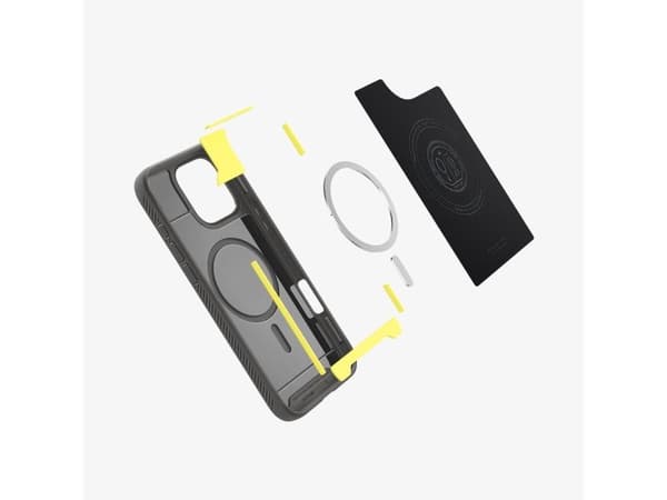 Spigen Rugged Armor (MagFit), Etui, Apple, iPhone 16 Pro, 16 cm (6.3"), Grå