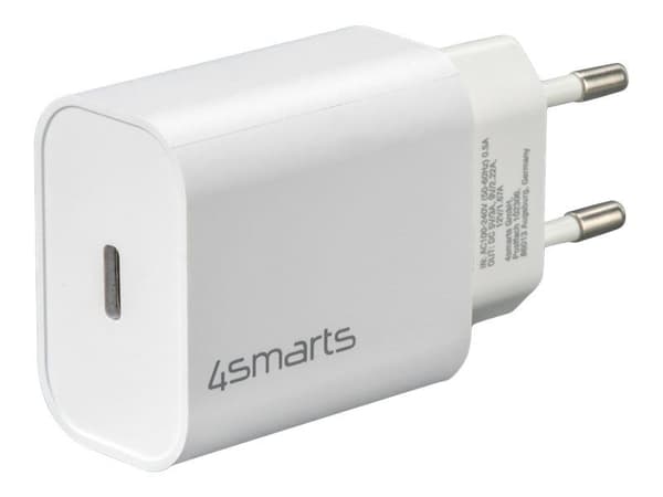 4Smarts väggladdare (utan kabel) VoltPlug PD 20W, vit