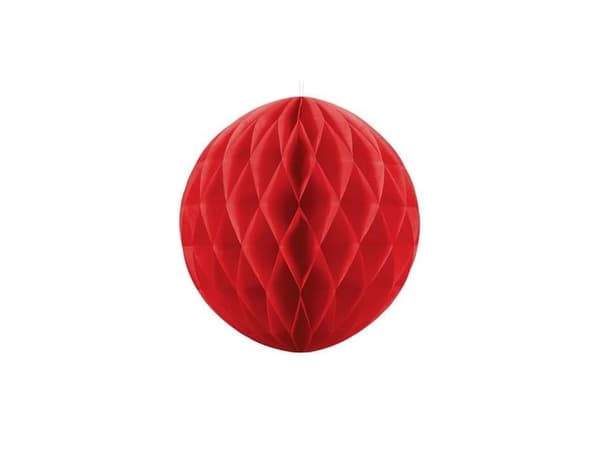Röd pappersväv-kula 30 cm