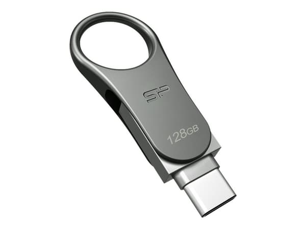 SILICON POWER Mobile C80 - USB flash-enhet - 128 GB - USB 3.0/USB typ C - titan