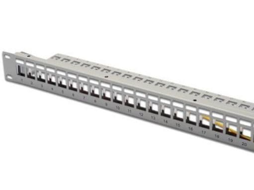 DIGITUS Professional DN-91410 - Patch-panel - RJ-45 X 24 - RAL 7035 - 1U - 19"