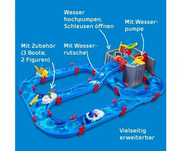 Aquaplay Harbour, Set med vattenleksaker, 3 År, Blå, Grå