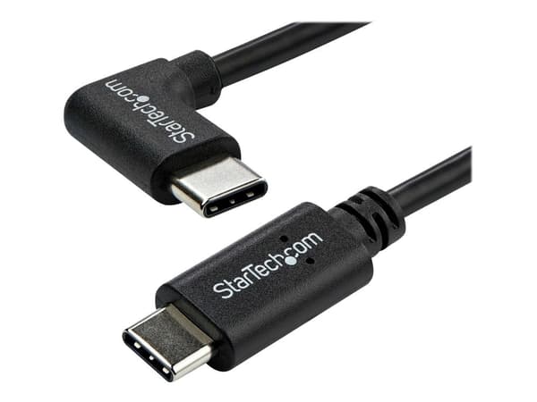 StarTech Right Angle USB-C Cable - 1m / 3 ft - Reversible - M/M - USB Type C Cable - USB-C Charge Cable - USB C to USB C Cable (USB2CC1MR) - USB-ka...