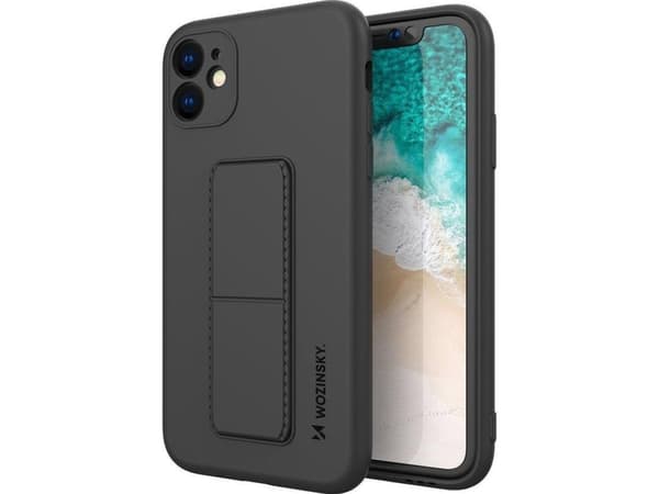 Wozinsky mobilfodral med stativ silikon iPhone 12 Pro Max svart