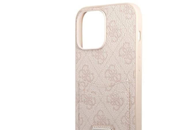 Guess 4G Triangle logo kortlomme-etui til iPhone 13 Pro / 13 - rosa
