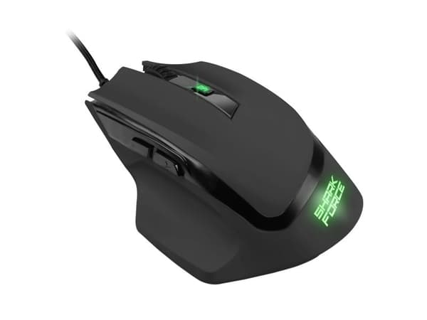 Sharkoon SHARK Force II - Mus - optisk - 6 knapper - kablet - USB - svart