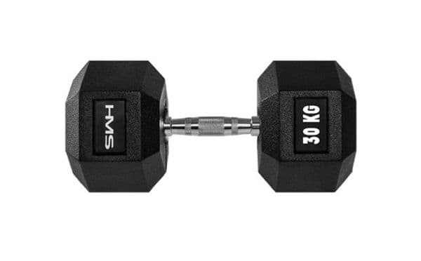 HMS-hantel Hex Pro gummerad 1 x 30 kg