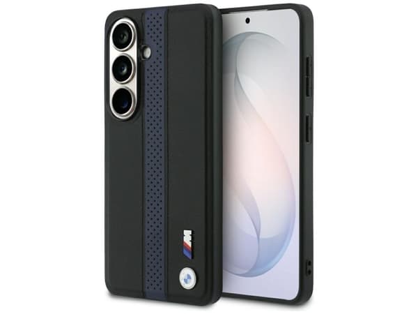BMW perforert stripe-logo MagSafe-deksel for Samsung Galaxy S26 - Blå