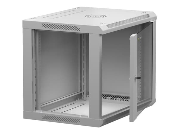 Netrack - Kotelo - seinäasennettava - harmaa - 9U - 19"
