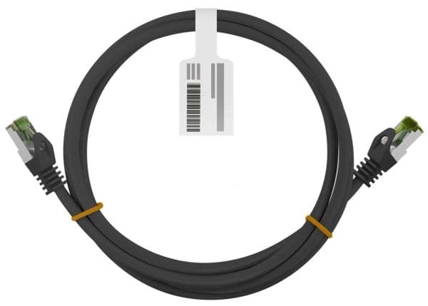 Goobay GHMT-certifierad CAT 8.1 patchkabel, S/FTP (PiMF), svart (61094)