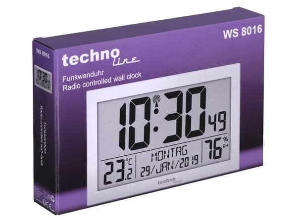 Technoline Digital veggklokke WS8016 BLADE HOME